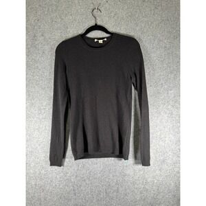 Lark & Ro Womens Sweater XS Black Crew Neck Long Sleeve 100% Cashmere Old Money